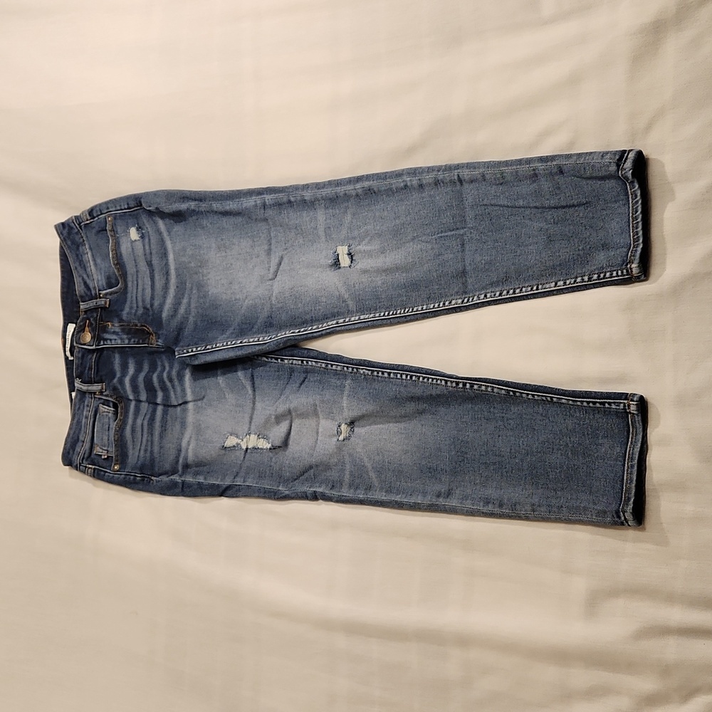 Vigoss jeans Thompson Tomboy mid rise crop Women's 28 mild wash blue